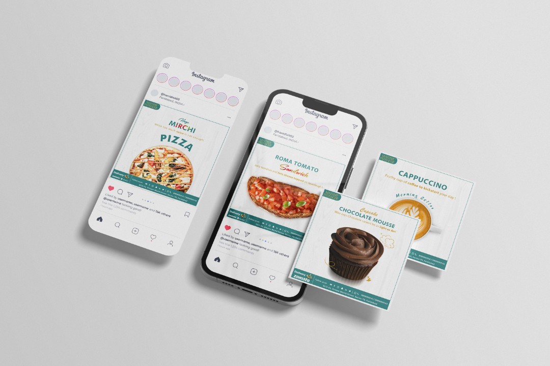 Elevating Brands Through Design - Digii Vistta’s Portfolio Social media mockup designs