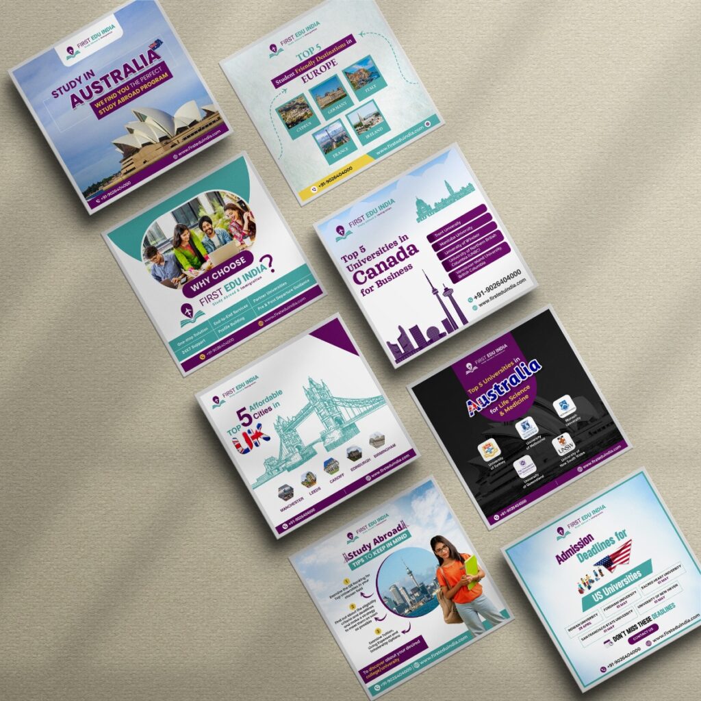 Live Your Study Abroad Dream With Us: First Edu India Limited, Journey for Brand Guideline digital marketing agency for schools